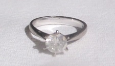 xxM1206M 14k white gold diamond ring  0,70 ctTakst-Valuation N.Kr. N.Kr.17000